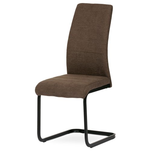 Scaun cu bază de sanie Tapițerie din țesătură maro DCL-414