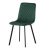 Scaun tapițat cu material din catifea verde cu model romb. DCL-973