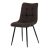Scaun de sufragerie, material maro, picioare metalice negre
