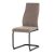 Scaun de sufragerie cu bază de sanie, material cappuccino, metal negru