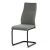 Scaun de sufragerie tip sanie, material verde, metal negru