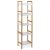 Dr-013-5 Etajeră De Bambus Culoare Natur,5 Rafturi Din MDF Alb, Rezistă Pînă La 15 Kg.