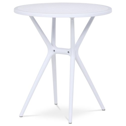 Masă rotunda de sufragerie, masă de bar din plastic alb. Diametru 65 cm.