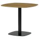 Masă de sufragerie, Masă de bar, placă MDF, decor stejar, metal negru