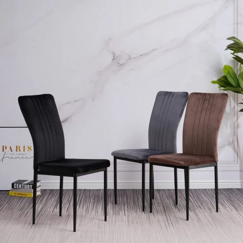  Scaun tapițat cu material catifea DC-2132 