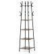 Raft cu 4 polițe, decor lemn vintage, MDF, metal negru