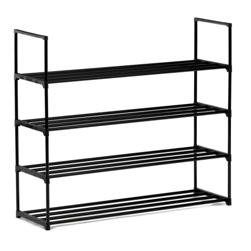 Dulap pentru pantofi, cu 4 rafturi, din metal negru