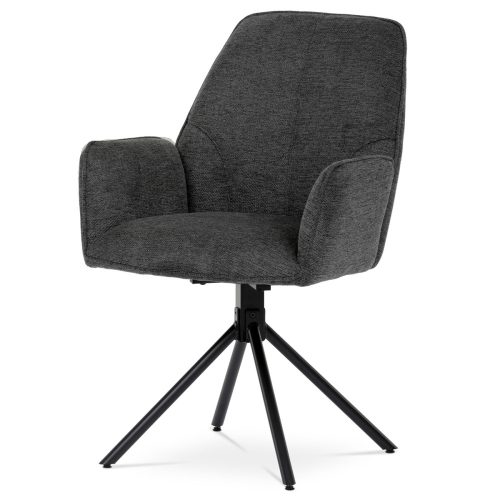 Scaun pivotant cu cotieră / Tapoțat culoarea gri/crem se rotește: 180° HC-522 