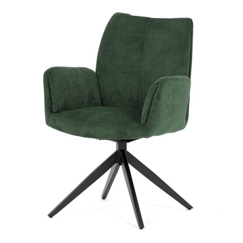 Scaun pivotant cu tapițerie din țesătură verde, mecanism de pivotare la 180°. HC-933