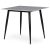 Masă din ceramică cu aspect de marmură gri, cu picioare din metal negru. 80x80 cm. HT-398M_WT