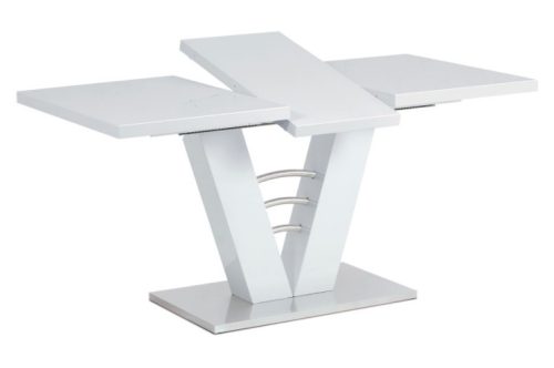 Masă modernă 120+40x80 cm. Culoare alb Ht-510 