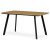 Masă de sufragerie de culoare stejar 140x80 cm, blat MDF, decor melaminat stejar, cadru metalic, lac negru