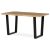 Masă de sufragerie, 140x80x75 cm, blat MDF, decor stejar salbatic, picioare metalice in forma de U