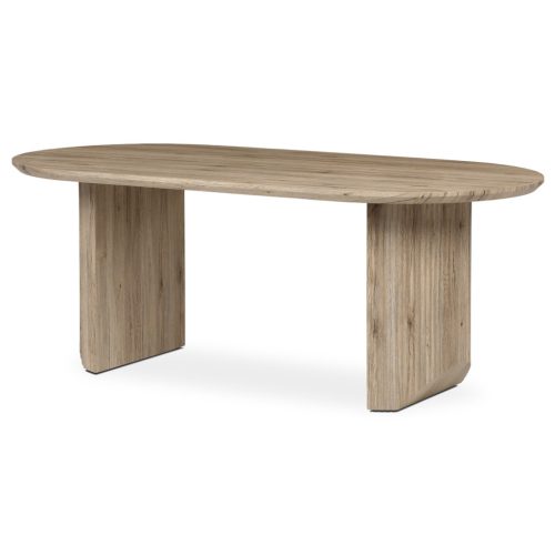 Masă de sufragerie, 200x100x76 cm, blat MDF, decor 3D stejar san remo