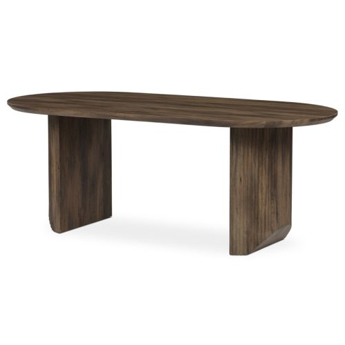 Masă de sufragerie, 200x100x77 cm, placă MDF, culoare 3D nuc