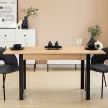 Masă de dining NEO stejar/negru, 120 cm