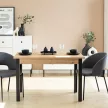 Masă de dining NEO stejar/negru, 120 cm