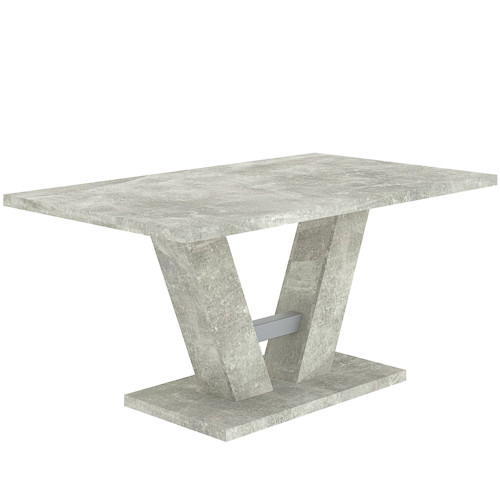Masă de dining modernă culoare beton. VESTA 137x90 cm