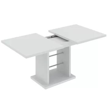 Masă de dining VIRION, în culoare albă, 150 cm