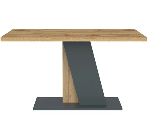 Masă de dining BRISTOL în culorile stejar/negru, 138 cm