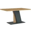 Masă de dining BRISTOL în culorile stejar/negru, 138 cm