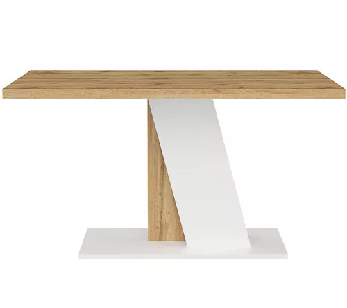 Masă de dining BRISTOL în culorile stejar/alb, 138 cm