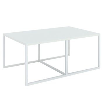 Măsuță de cafea BARBOSSA, culoare albă, 102 cm.