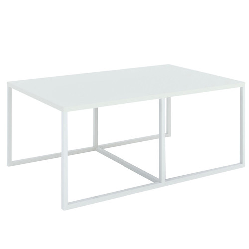 Măsuță de cafea BARBOSSA, culoare albă, 102 cm.