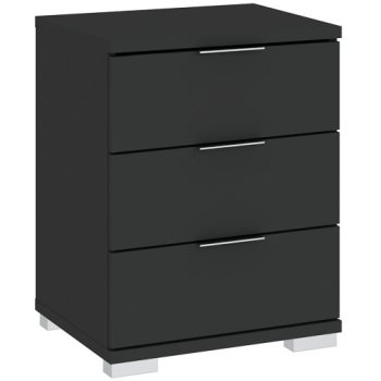   Dulăpior cu trei sertare, culoare neagră. PRAGA 42x46x61 cm