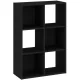 Raft cu 6 compartimente, negru, CATCHY 61 cm