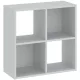 Raft cu 4 compartimente, alb, CATCHY 61,5 cm