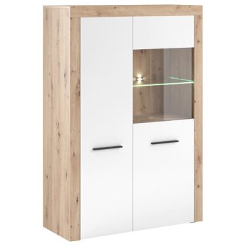 Șifonier cu 2 uși, culoare Stejar/Alb, GAMA 100 cm.