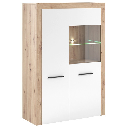 Șifonier cu 2 uși, culoare Stejar/Alb, GAMA 100 cm.