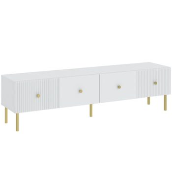 Suport TV în culoare albă. VIENA LOWBOARD 180 cm