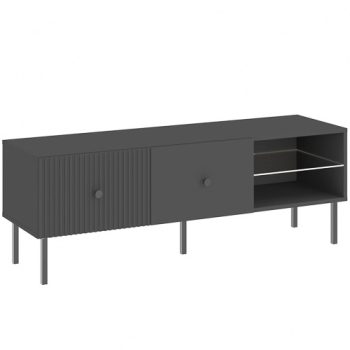 Suport TV în culoarea negru. VIENA LOWBOARD 135 cm.