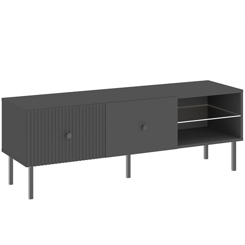 Suport TV în culoarea negru. VIENA LOWBOARD 135 cm.