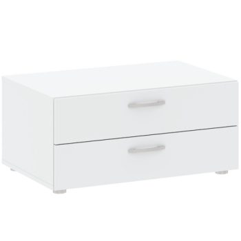 Comodă BASIC în culoare albă, 74 cm, 2S