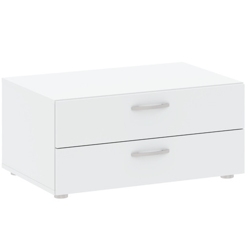 Comodă BASIC în culoare albă, 74 cm, 2S