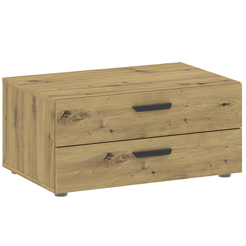 Comodă BASIC TWO stejar, 74 cm, 2S