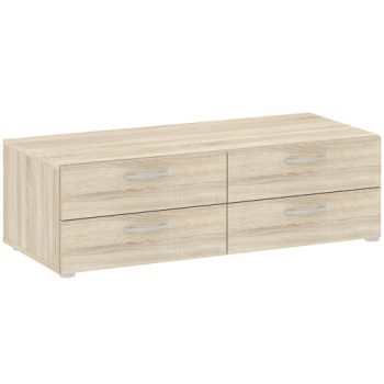 Comodă BASIC în culoare stejar, 110 cm, 4S