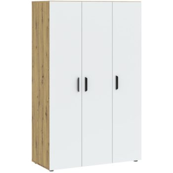 Dulap BASIC TWO stejar/alb, 110 cm, 3D