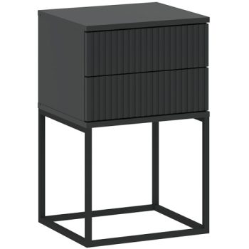   Noptieră CADRO cu 2 sertare pe cadru metalic, NR8, sistem push