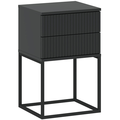 Noptieră CADRO cu 2 sertare pe cadru metalic, NR8, sistem push