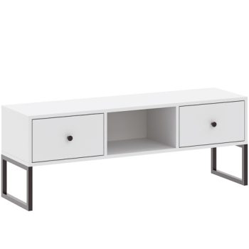 Suport TV în culoare albă. LINEA 115 cm