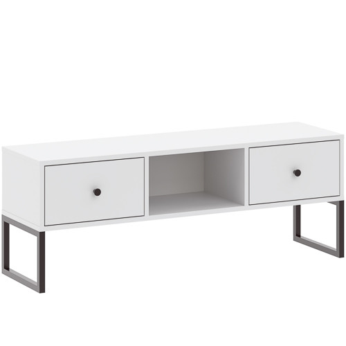 Suport TV în culoare albă. LINEA 115 cm