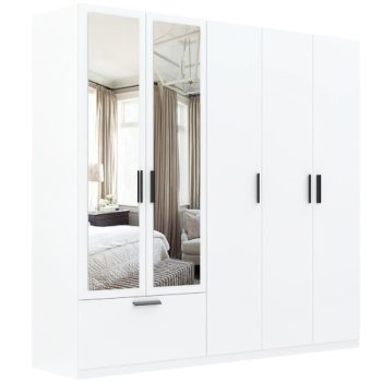 Dulap cu oglindă LITA, culoare albă