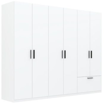 Șifonier LITA gigant, 270 cm, culoare albă