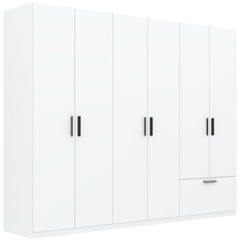 Șifonier LITA gigant, 270 cm, culoare albă