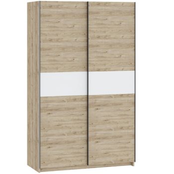 Dulap BERNO stejar/alb, 120 cm