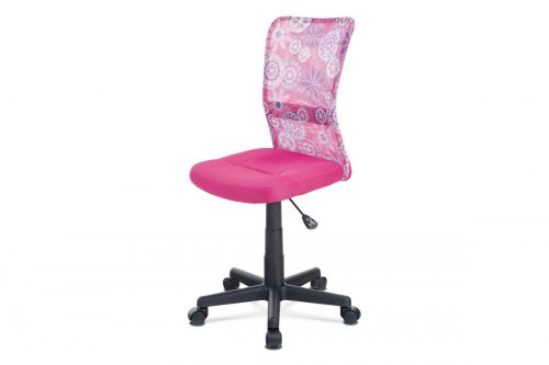 Scaun pivotant pentru copii în roz. Capacitate de încărcare 60 kg. Ka-2325 